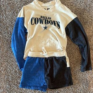 Girls Dallas Cowboys Blue and Black Lounge Set